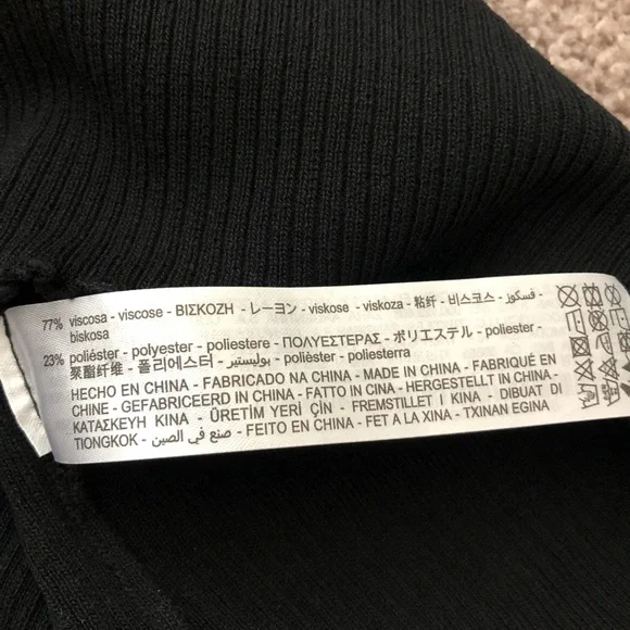 Zara Black Knit Cropped Tank Top - Picture 7 of 7